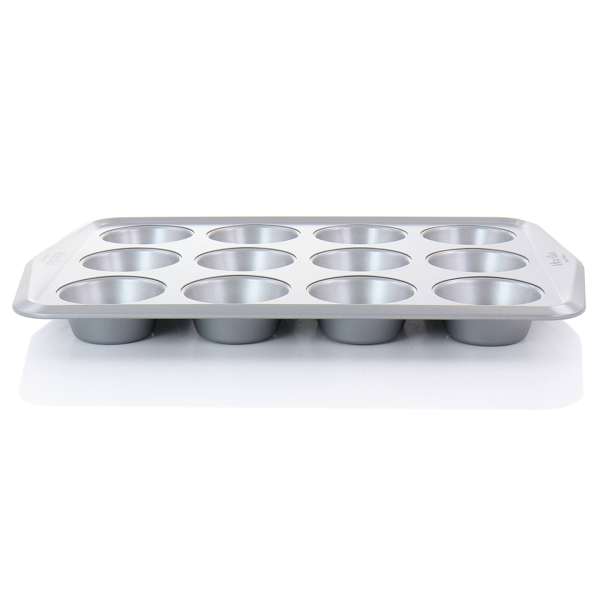 Martha Stewart Gray 12 Cup Nonstick Carbon Steel Muffin Pan